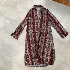 SHEIN printed  size small button down dress